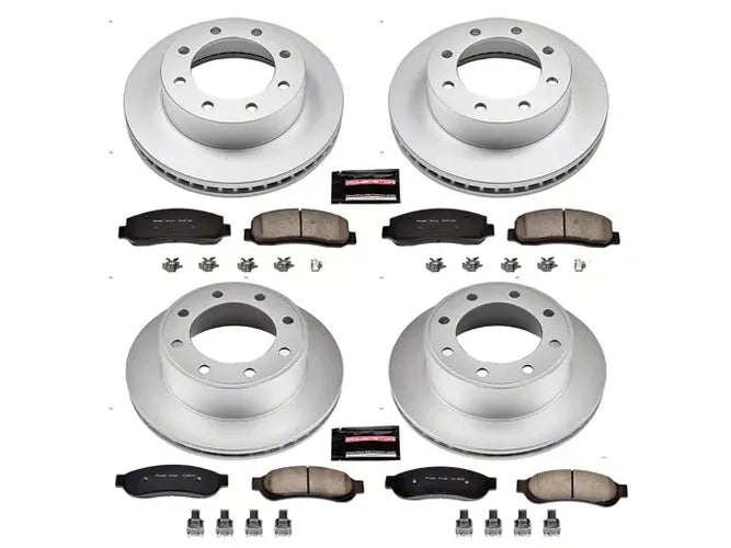 Power Stop 05-07 Ford F-350 Super Duty Front & Rear Z17 Coated Brake Kit
