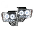 ~(20 lbs. 22X21X19)~ Ford F150 and RAPTOR 09-14 PROJECTOR HEADLIGHTS w/ CCFL HALOS and DRL (Attn: Does NOT fit 13-14 Lariat King Ranch FX2 FX