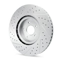 R1 06-09 Chevrolet TrailBlazer Front & Rear Drilled & Slotted Carbon Coated Brake Rotor Set
