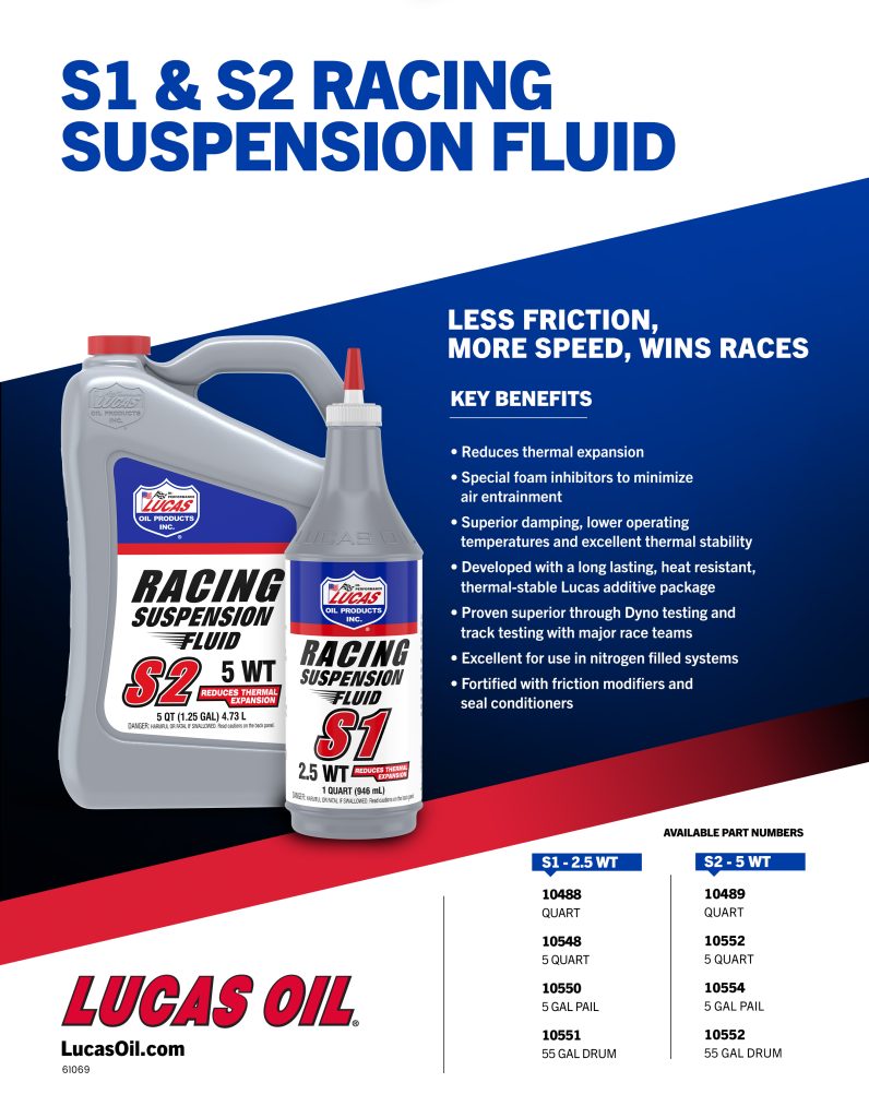 SYNTHETIC S2 RACING SUPENSION FLUID 5 WT/1X1/5 GALLON PAIL