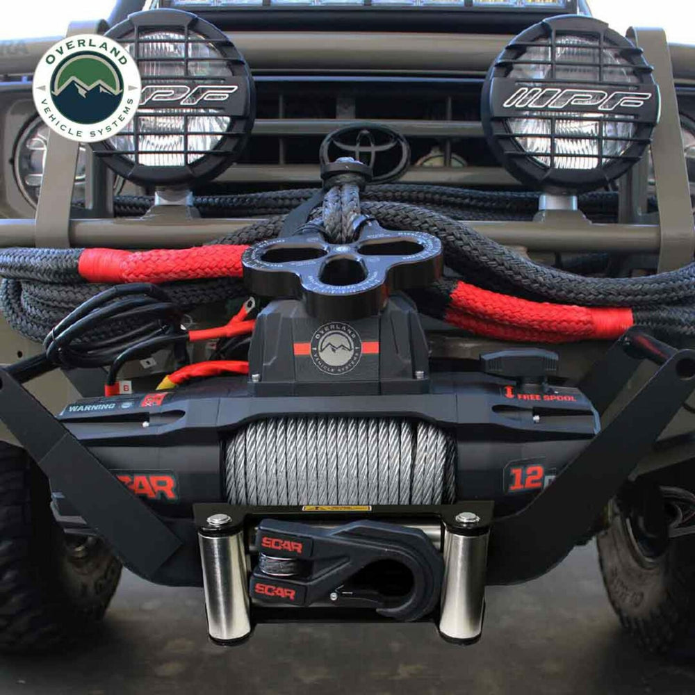 Overland Vehicle Systems SCAR 12 - 12 000 lb. Winch With Steel Cable Wireless Remote