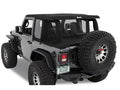 Bestop 07-18 Jeep Wrangler JK 2-Door Halftop Conversion Kit (Black Diamond)