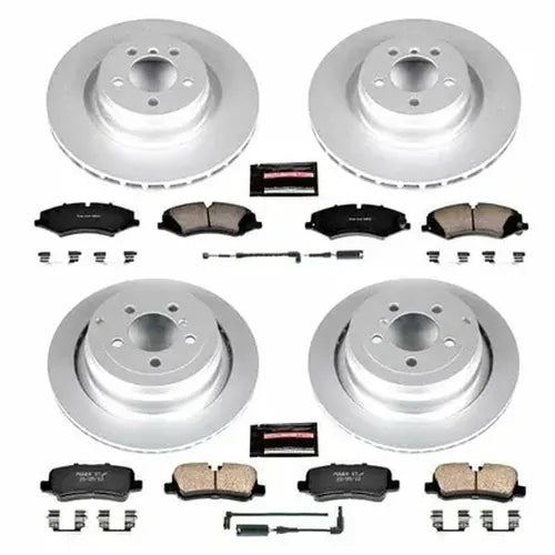 Power Stop 10-12 Land Rover Range Rover Front & Rear Z23 Evolution Sport Coated Brake Kit