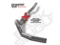 Cat Back Exhaust System For 06-07.5 Silverado/Sierra 2500/3500 4 inch Single Pass With Muffler Stainless Diamond Eye