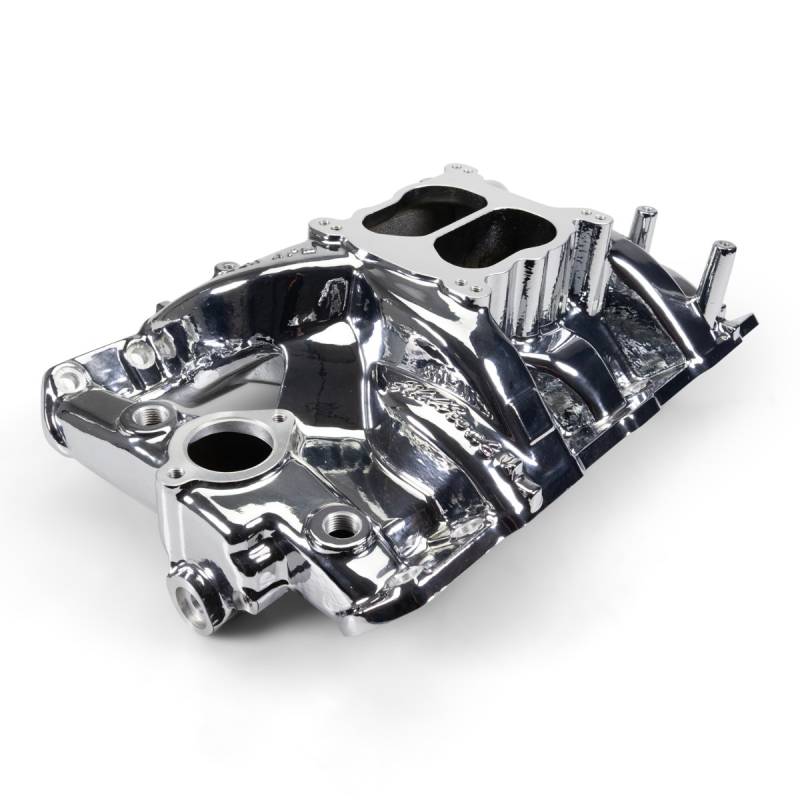 MANIFOLD; PONTIAC 326-455; PERFORMER RPM; CHROME PLASMA FINISH
