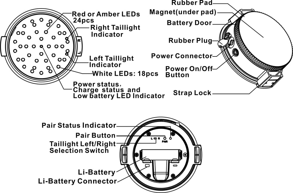 SWIFT TAILIGHTS - 2 FRONT DIRECTION
