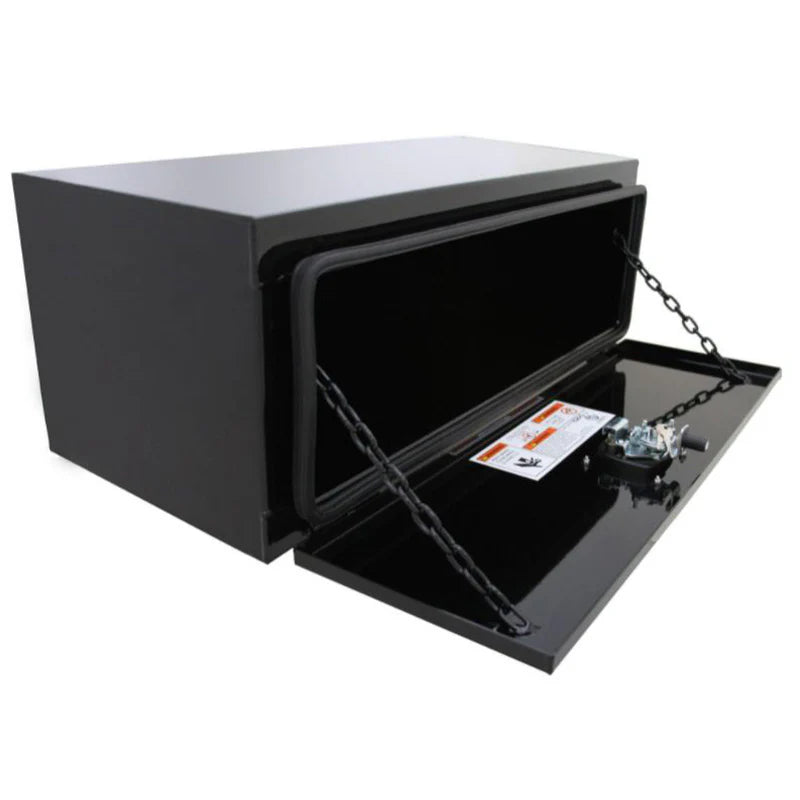 18X18X36 UNDERBODY CARBON STEEL DROP DOWN DOOR TOOLBOX THANDLE BLK