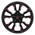 D823 22X12 6X135 G-BLK MILL C-RED -