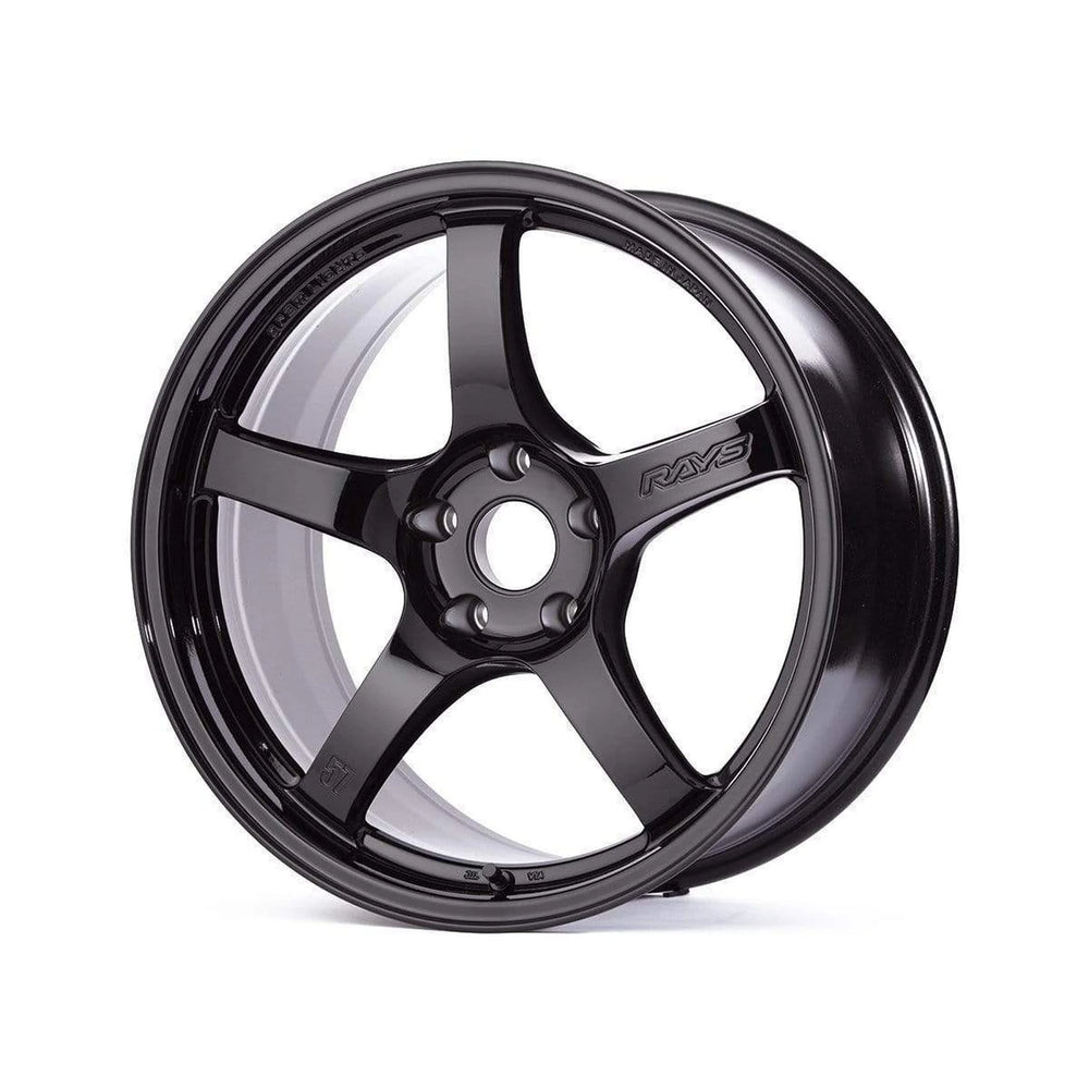 Gram Lights 57CR 18x8.5 +45 5x100 Glossy Black Wheel