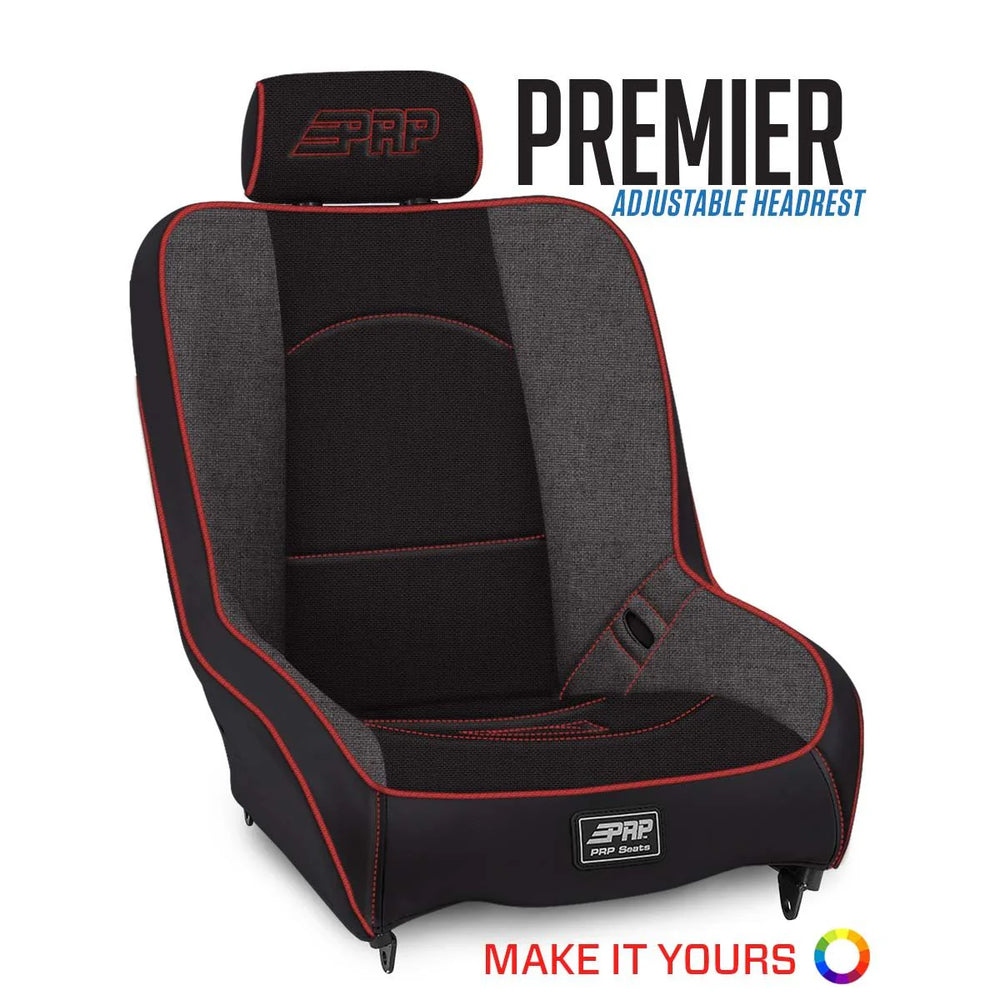 Premier Low Back Suspension Seat with Adjustable Headrest (Custom)