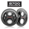 8700EVOJ2 12V ECE LHT LED HIGH/LOW BEAM HEADLIGHTS W/PARKING LIGHTS/ DRLBLK BEZEL 2 LIGHT KIT