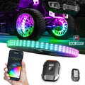 XK Glow XKmax 16.5in LED Ultra 3-Row Wheel Ring Light Kit w/ RGBW Color Chasing
