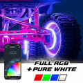 XK Glow XKmax 16.5in LED Ultra 3-Row Wheel Ring Light Kit w/ RGBW Color Chasing