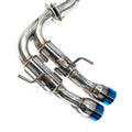 STI CATBACK EXHAUST 4 INCH QUAD BURNT TIPS AND 3 INCH INLET