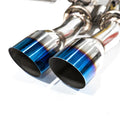 STI CATBACK EXHAUST 4 INCH QUAD BURNT TIPS AND 3 INCH INLET