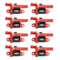 MSD Ignition Coil Blaster Series Gen V Gdi Engine Red 8-Pack Round 2014-Up GM Lt Direct Injected Engine Round MSD Ignition