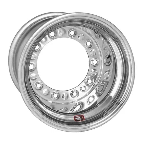 Weld Wide 5 HS Direct MT 15x12 / 5x10.25 BP / 5in. BS Polished Assembly - Mod Beadlock w/6-Dzus Cvr
