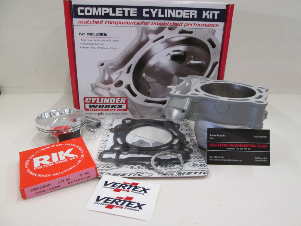 Cylinder Works 04-05 Kawasaki KX 250 F 250cc STD Bore High Compression Cylinder Kit 13.4:1 Comp.