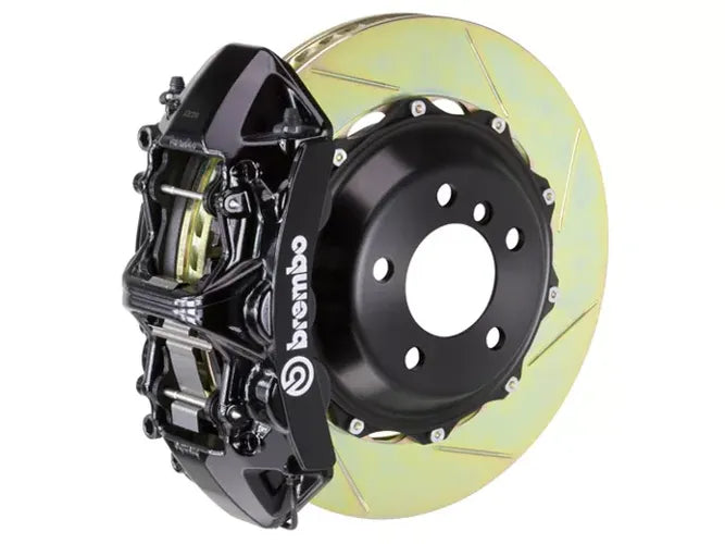 Brembo 12-13 TT RS Front GT BBK 6 Piston Cast 380x34 2pc Rotor Slotted TY3L-Black