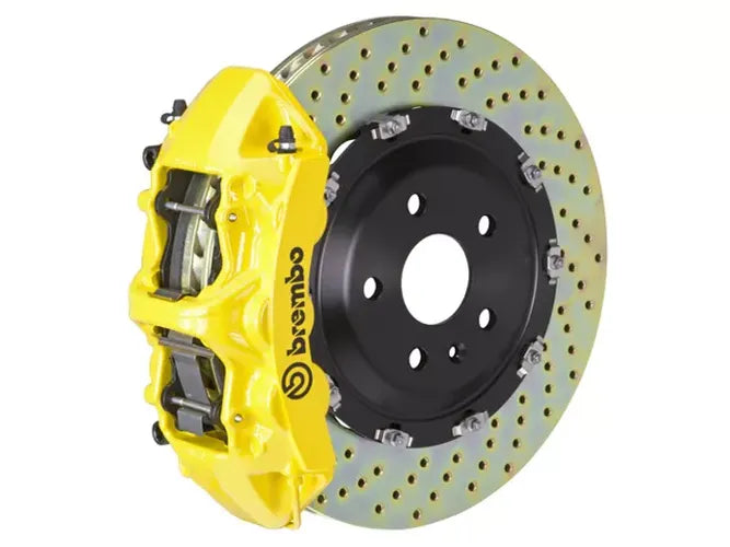 Brembo 10-15 Camaro SS Front GT BBK 6 Piston Cast 380x34 2pc Rotor Slotted TY3L- Yellow