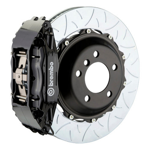 Brembo 00-02 S4/02-05 A4/06-08 A4 Front GT BBK 6 Piston Cast 355x32 2pc Rotor Slotted TY3L-Black