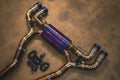 BMW F90,F92 M5,M8 4.4L Catback, Grade 5 Titanium Forged Carbon 3.5" Tips