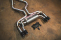 BMW F85 X5M, F86 X6M 4.4L Catback T304 SS, Carbon Fiber 3.5" Tips