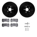 R1 12-24 Dodge Durango Front Drill/Slot Black Rotors w/Euro Ceramic Pads