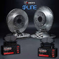 R1 12-22 Ford F-250 Super Duty Front & Rear Drill/Slot Silver Rotors w/Off-Road/Tow Pads