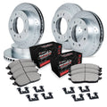 R1 12-22 Ford F-250 Super Duty Front & Rear Drill/Slot Silver Rotors w/Off-Road/Tow Pads