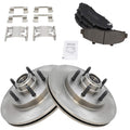 R1 08-13 Toyota Highlander Front & Rear Drill/Slot Silver Rotors w/Optimum Pads