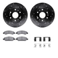 R1 05-20 Cadillac Escalade ESV Front Drill/Slot Black Rotors w/Super Duty Pads