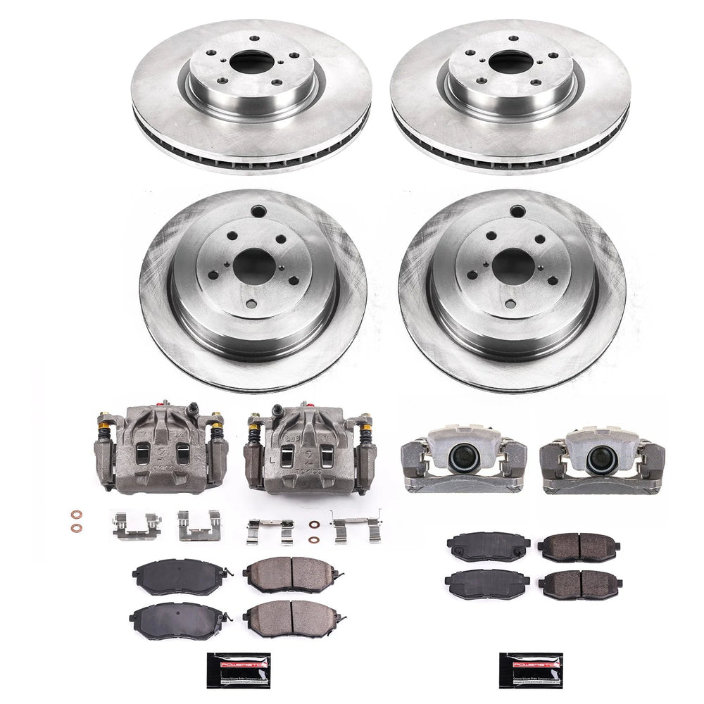 Power Stop 08-14 Subaru Tribeca Front & Rear Autospecialty Kit w/Cals