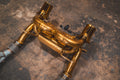 Lamborghini Aventador SVJ 6.5L Valved Catback Exhaust, T304 SS Anodized Gold