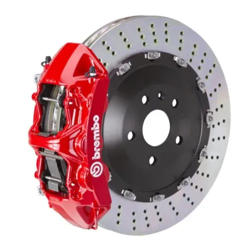 Brembo 09-15 CTS-V Front GT BBK 6 Piston Cast 405x34 2pc Rotor Slotted TY3L-Red