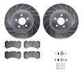R1 12-24 Dodge Durango Front Drill/Slot Silver Rotors w/Euro Ceramic Pads