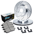 R1 12-24 Dodge Durango Front Drill/Slot Silver Rotors w/Euro Ceramic Pads