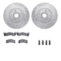 R1 81-91 Ford Country Squire Front Drill/Slot Silver Rotors w/Optimum Pads