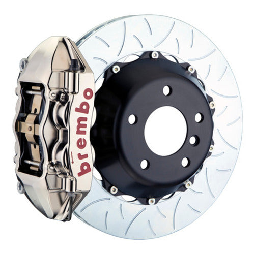 Brembo 06-10 M5/06-10 M6 Rear GTR BBK 4 Piston Billet 380x28 2pc Rotor Slotted TY3L- Nickel