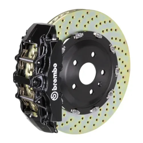 Brembo 19+ Model X (Excl Plaid) Fr GT BBK 6Pis Cast 380x34 2pc Rotor Slotted TY3L-Black