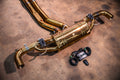 Audi RSQ8 4.0L Catback T304 SS Anodized Gold Reuses OEM Tips