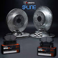 R1 07-20 Cadillac Escalade EXT Front & Rear Drill/Slot Silver Rotors w/Super Duty Pads