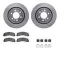 R1 10-21 Ford F-150 Front Drill/Slot Silver Rotors w/Off-Road/Tow Pads