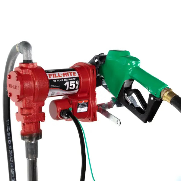 12V DC 15 GPM FUEL TRANSFER PUMP WITH AUTOMATIC DIESEL NOZZLE