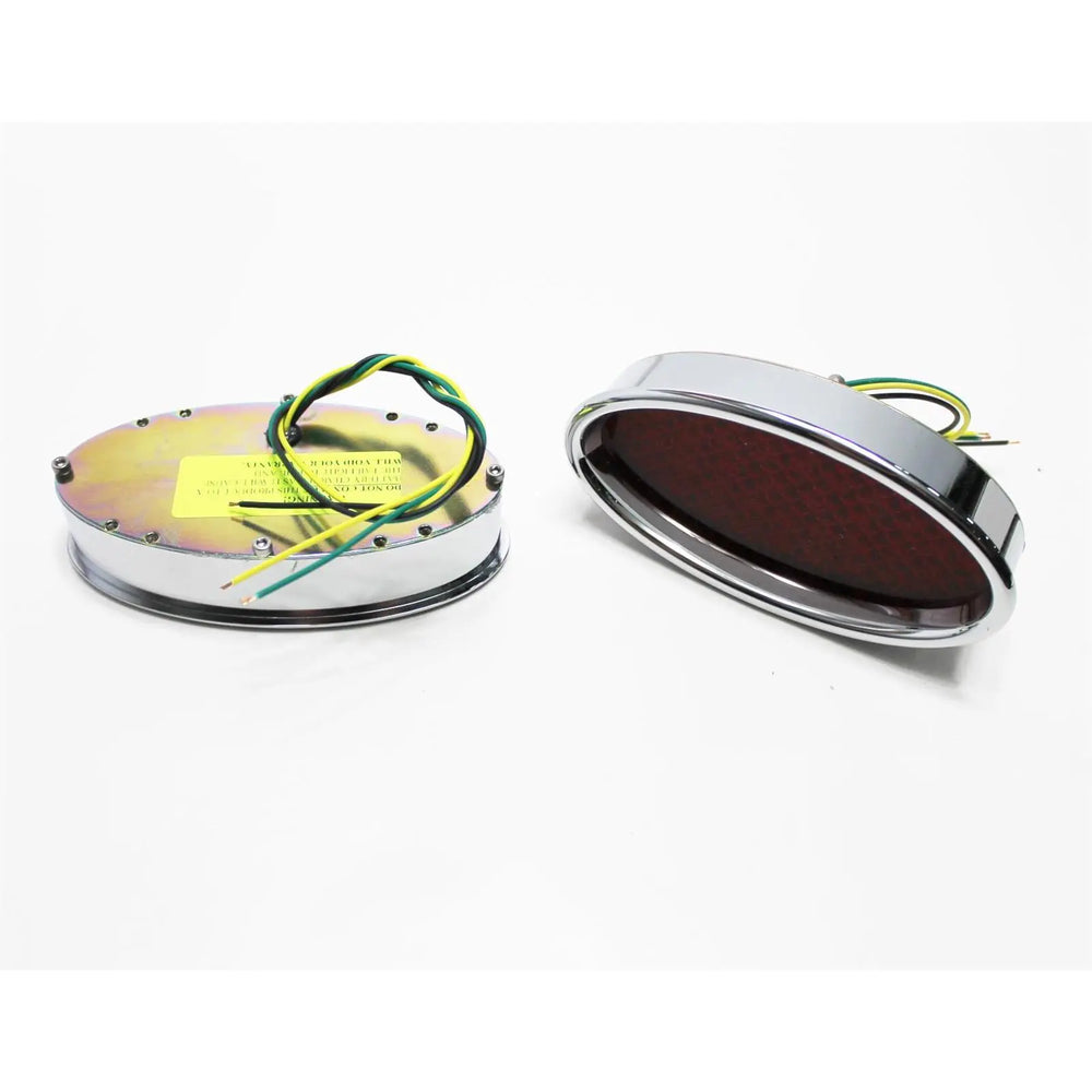 CHROMED BILLET ALUMINUM OVAL LED TAILLIGHTS