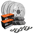 R1 06-24 Chrysler Aspen Front & Rear Drill/Slot Silver Rotors w/Super Duty Pads