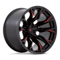 D823 20X12 5X5.0 G-BLK MILL C-RED -