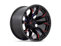 D823 20X12 5X5.0 G-BLK MILL C-RED -