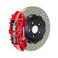 Brembo 08-16 R8 4.2/5.2 (CC Brake Eqpt) Fr GT BBK 6Pis Cast 380x34 2pc Rotor Slotted TY3L-Red