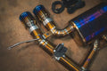 BMW G87, M2 3.0L Axleback, Grade 5 Titanium, Forged Carbon 3.5" Tips